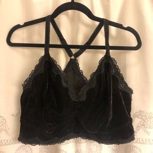 Black Velvet Racerback Bralette